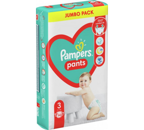Подгузники-трусики Pampers Pants размер 3 (Maxi) 6-11 кг 62 шт