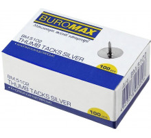 Кнопки никелированные Buromax 5102 100 шт