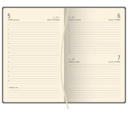 Дневник датированный Полиграфист 270-1-Р-2550 А5 160 листов линия обложка искусственная кожа