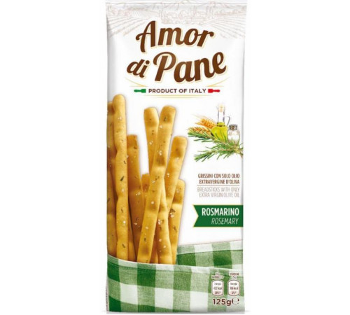 Хлебные палочки Helcom Amor di Pane с Розмарином 125 г