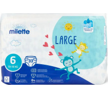 Подгузники Milette Large 6 (13-18 кг) 33 шт