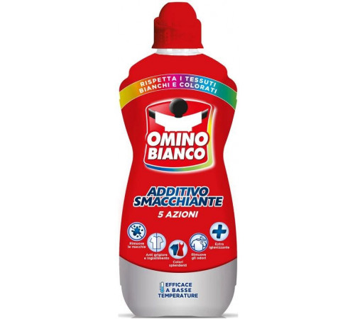 Плямовивідник та підсилювач Omino Bianco Additivo Smacchiante 5в1 900 мл