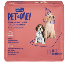 Пелюшки поглинаючі для тварин Septona Pet Me! 60 х 60 см 15 шт