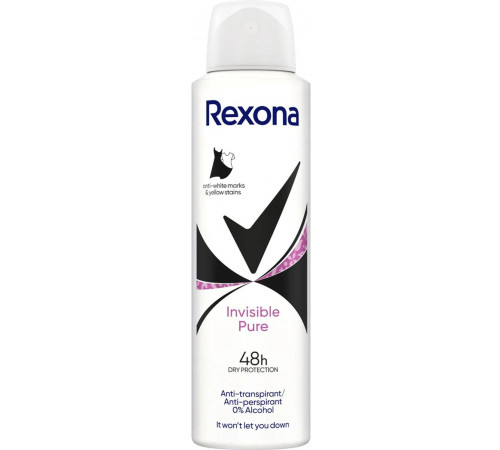 Дезодорант-антиперспірант жіночий Rexona Invisible Pure 150 мл