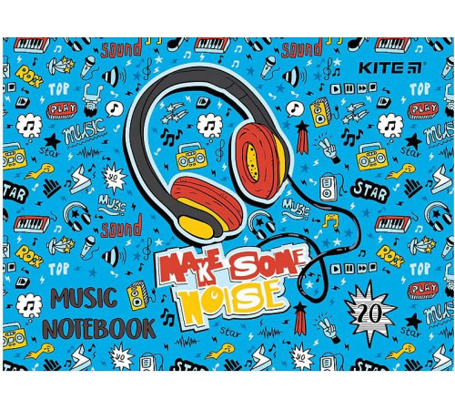 Зошит для нот Kite К24-405 20 аркушів Зошит для нот Kite К24-405 20 аркушів