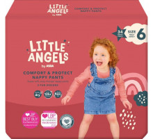 Підгузки-трусики Asda Little Angels Comfort & Protect Nappy Pants 6 (15+ кг) 34 шт