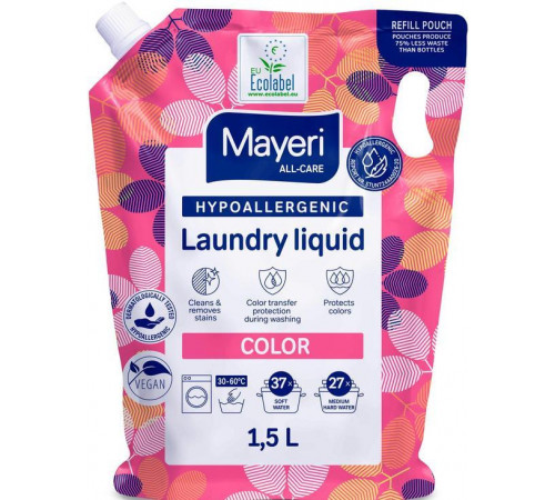 Гель для стирки Mayeri Color пакет 1.5 л Гель для стирки Mayeri Color пакет 1.5 л