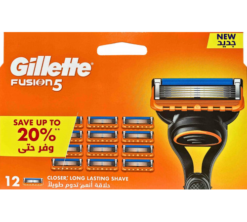 Сменные картриджи для бритья Gillette Fusion5 12 шт (цена за 1шт) Сменные картриджи для бритья Gillette Fusion5 12 шт (цена за 1шт)