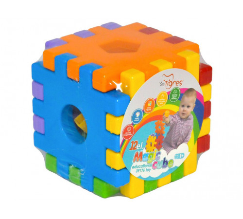 Развивающая игрушка Tigres 39176 Волшебный куб 12 элементов