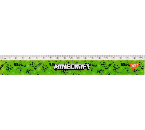 Лінійка пластикова Yes Minecraft 20 см