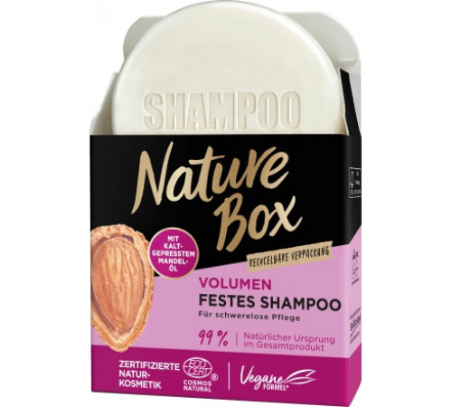 Твердий шампунь Nature Box Volumen 85 г