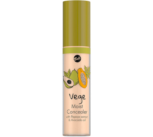 Консиллер увлажняющий для лица и глаз Bell Vege Moist Concealer 02 Medium 4.2 г