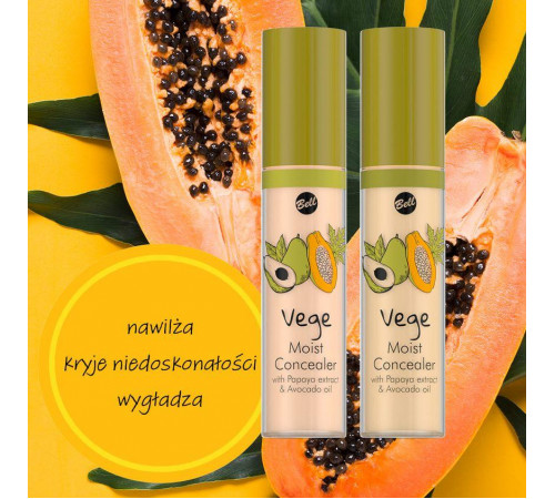 Консиллер увлажняющий для лица и глаз Bell Vege Moist Concealer 02 Medium 4.2 г