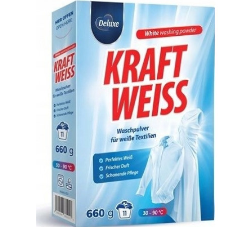 Пральний порошок для білих речей Deluxe Enzo Kraft Weiss 660 г 11 циклів прання Пральний порошок для білих речей Deluxe Enzo Kraft Weiss 660 г 11 циклів прання