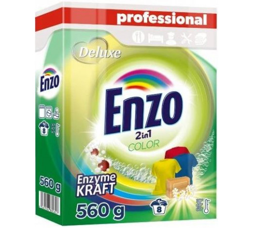 Пральний порошок Deluxe Enzo 2in1 Color 560 г 8 циклів прання Пральний порошок Deluxe Enzo 2in1 Color 560 г 8 циклів прання