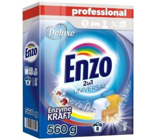 Пральний порошок Deluxe Enzo 2in1 Universal 560 г 8 циклів прання Пральний порошок Deluxe Enzo 2in1 Universal 560 г 8 циклів прання
