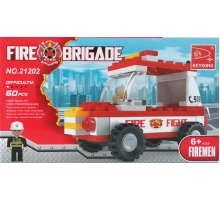 Конструктор Keyixing Fire Brigade 21202 Пожарная техника 60 деталей