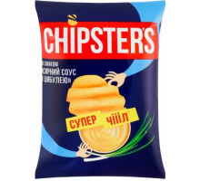 Чипсы волнистые Chipster\'s Сырный соус с луком 110 г