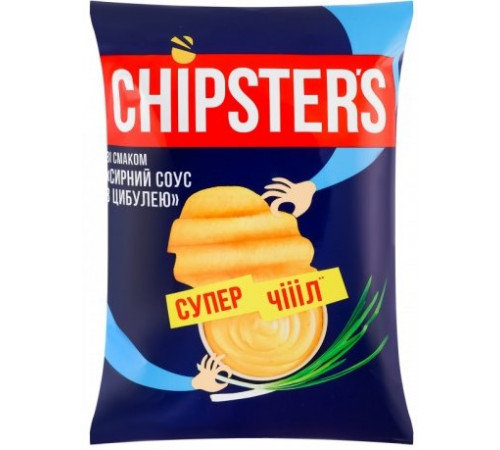 Чипсы волнистые Chipster\'s Сырный соус с луком 110 г