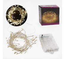 Гірлянда D 36016 3 метра (світлодіодна, жовте світло від батарейок, 8 режимів)