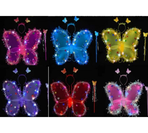 Крила С 68492 підсвічування, чарівна паличка, обруч