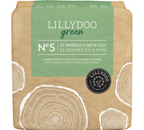 Еко-підгузки Lillydoo Green розмір 5 (11-16 кг) 25 шт
