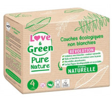 Еко-підгузники Love & Green Pure Nature 4  (7-14 кг) 38 шт