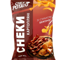 Снеки картофельные Chef Potato со вкусом Бекона 120 г