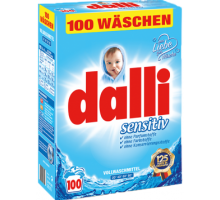 Пральний порошок Dalli Sensitiv для дитячих речей 6.5 кг 100 циклів прання