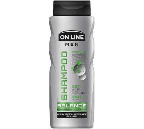 Шампунь мужской On Line Men Balance для жирных волос 400 мл