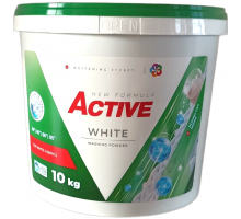Пральний порошок Active White відро 10 кг 130 циклів прання