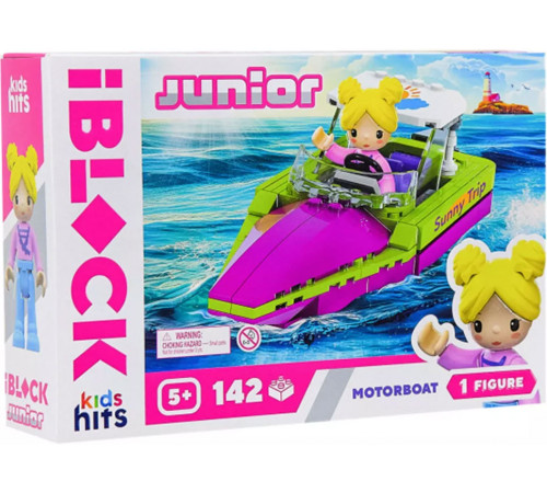 Конструктор Iblock Junior КН08/012/4 Motorboat 142 деталі Конструктор Iblock Junior КН08/012/4 Motorboat 142 деталі