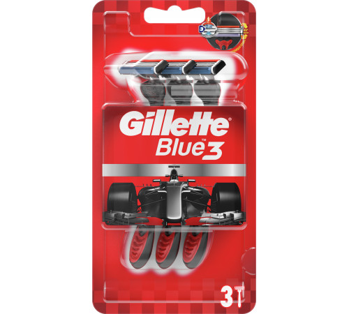 Бритви одноразові чоловічі Gillette Blue 3 Red 3 шт