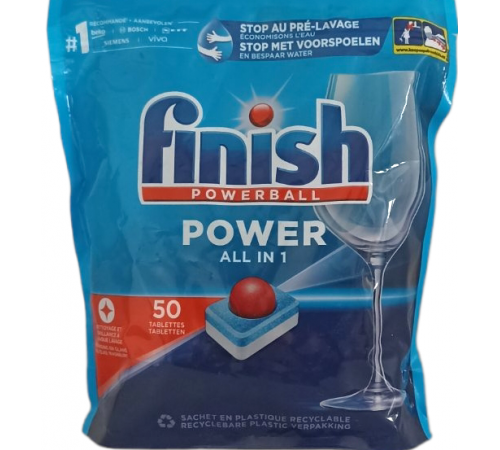 Таблетки для посудомийної машини Finish Powerball Power All in One 50 шт (ціна за 1шт)