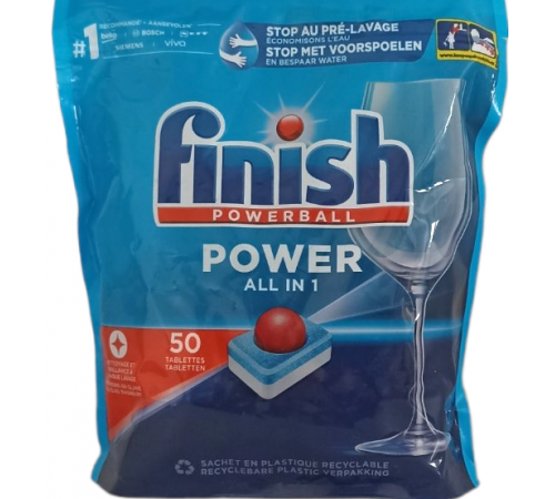 Таблетки для посудомоечной машины Finish Powerball Power All in One 50 шт (цена за 1шт)