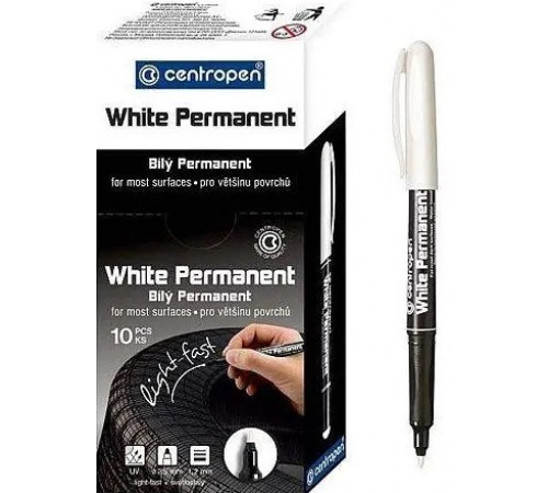 Перманентний маркер Centropen 2686 Білий 1.2 мм