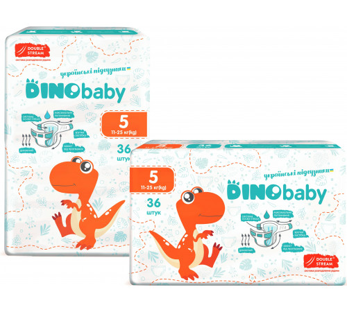 Підгузки Dino Baby 5 (11-25 кг) 36 шт