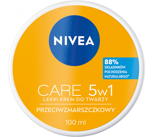 Легкий крем для лица Nivea Care 5в1 против морщин 100 мл