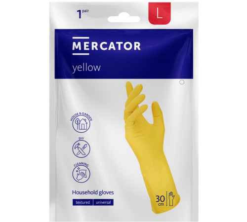 Рукавиці господарські латексні Mercator L 1 пара