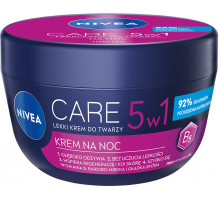 Легкий нічний крем для обличчя Nivea Care 5в1 з вітаміном В5 100 мл