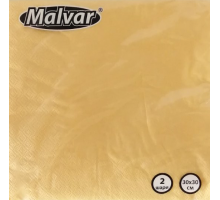 Серветка Malvar жовта 30х30 см 2-ох шарова 40 шт
