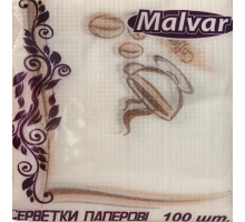 Серветка Malvar малюнок Кава 100 шт