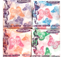 Салфетка Malvar рисунок Бабочка 100 шт