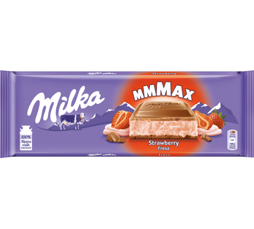 Шоколад молочний Milka Strawberry 300 г