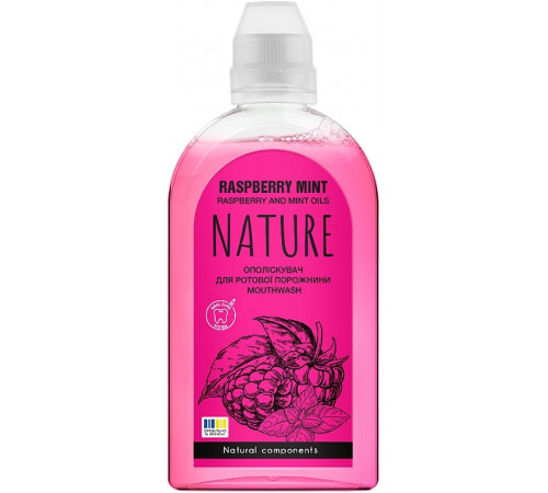 Ополаскиватель для полости рта Bioton Cosmetics Nature Raspberry Mint 500 мл Ополаскиватель для полости рта Bioton Cosmetics Nature Raspberry Mint 500 мл
