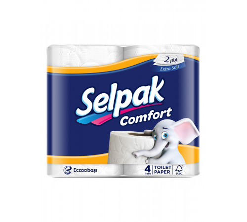 Туалетная бумага Selpak Comfort  3 слоя  4 рулона