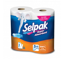Бумажные полотенца Selpak 3 слоя 2 шт