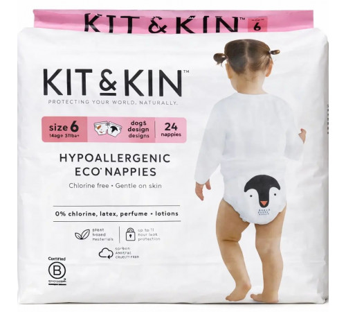 Підгузки Kit & Kin 6 (14+ кг) 24 шт