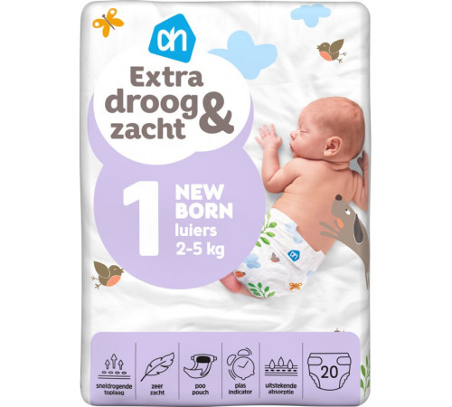 Підгузки Albert Heijn Newborn 1 (2-5 кг) 20 шт