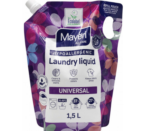 Гель для стирки Mayeri Universal пакет 1.5 л Гель для стирки Mayeri Universal пакет 1.5 л